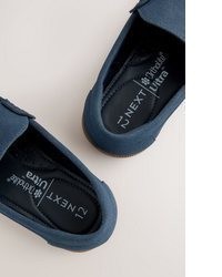 dunkelblaue Wildleder Slipper von next