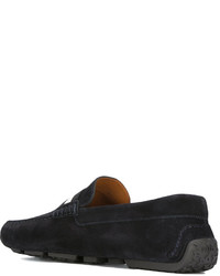 dunkelblaue Wildleder Slipper von Bally