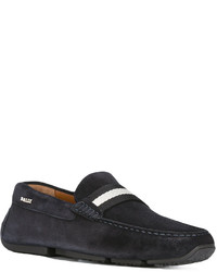 dunkelblaue Wildleder Slipper von Bally