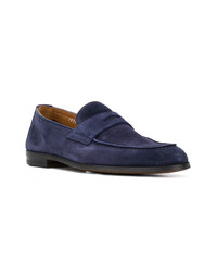 dunkelblaue Wildleder Slipper von Doucal's