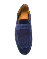 dunkelblaue Wildleder Slipper von Doucal's