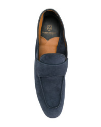 dunkelblaue Wildleder Slipper von Silvano Sassetti