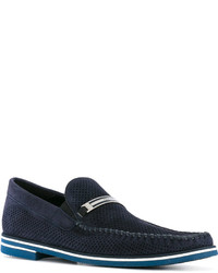 dunkelblaue Wildleder Slipper von Baldinini