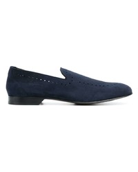 dunkelblaue Wildleder Slipper von Dolce & Gabbana