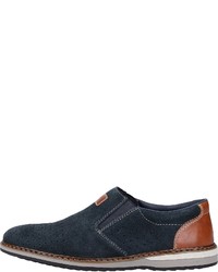 dunkelblaue Wildleder Slipper von Rieker