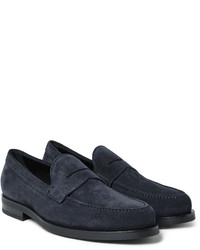 dunkelblaue Wildleder Slipper von Tod's