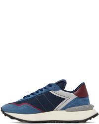 dunkelblaue Wildleder Sportschuhe von Valentino Garavani