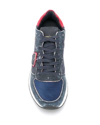 dunkelblaue Wildleder Sportschuhe von Philippe Model