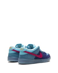 dunkelblaue Wildleder Sportschuhe von Nike