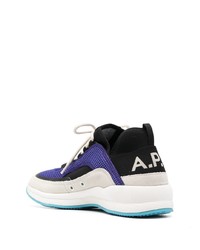 dunkelblaue Wildleder Sportschuhe von A.P.C.