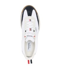 dunkelblaue Wildleder Sportschuhe von Thom Browne