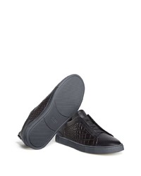 dunkelblaue Wildleder Sportschuhe von Zegna