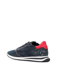 dunkelblaue Wildleder Sportschuhe von Philippe Model