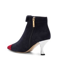 dunkelblaue Wildleder Stiefeletten von Thom Browne