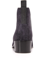 dunkelblaue Wildleder Stiefeletten von Acne Studios