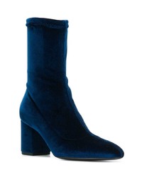 dunkelblaue Wildleder Stiefeletten von Sonia Rykiel