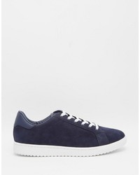 dunkelblaue Wildleder Turnschuhe von Asos