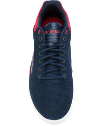 dunkelblaue Wildleder Turnschuhe von Diesel