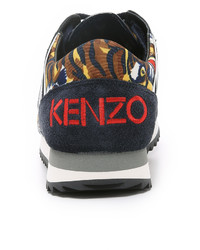 dunkelblaue Wildleder Turnschuhe von Kenzo