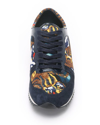 dunkelblaue Wildleder Turnschuhe von Kenzo