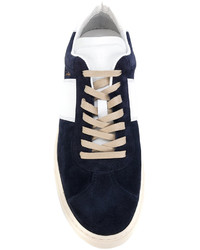 dunkelblaue Wildleder Turnschuhe von Paul Smith