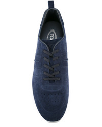 dunkelblaue Wildleder Turnschuhe von Tod's