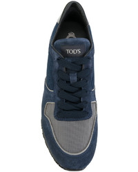 dunkelblaue Wildleder Turnschuhe von Tod's