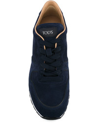 dunkelblaue Wildleder Turnschuhe von Tod's