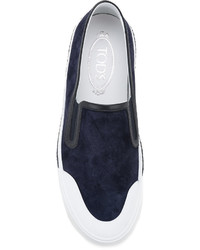 dunkelblaue Wildleder Turnschuhe von Tod's