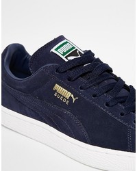 dunkelblaue Wildleder Turnschuhe von Puma