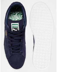 dunkelblaue Wildleder Turnschuhe von Puma