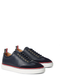 dunkelblaue Wildleder Turnschuhe von Thom Browne