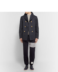 dunkelblaue Wildleder Turnschuhe von Thom Browne