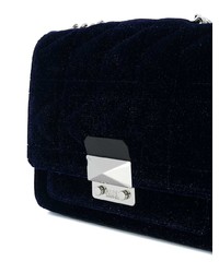 dunkelblaue Wildleder Umhängetasche von Karl Lagerfeld