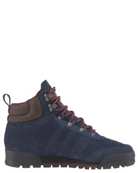 dunkelblaue Wildlederarbeitsstiefel von adidas Originals