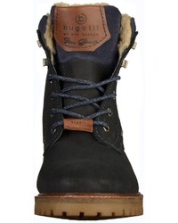 dunkelblaue Wildlederarbeitsstiefel von Bugatti