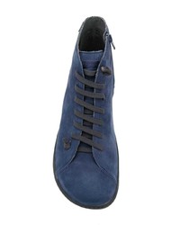 dunkelblaue Wildlederarbeitsstiefel von Camper