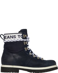 dunkelblaue Wildlederarbeitsstiefel von Tommy Jeans