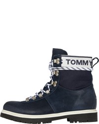 dunkelblaue Wildlederarbeitsstiefel von Tommy Jeans