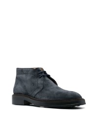 dunkelblaue Wildlederfreizeitstiefel von Tod's