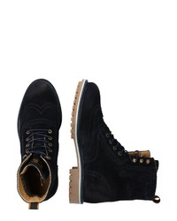 dunkelblaue Wildlederfreizeitstiefel von Scotch & Soda