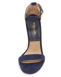 dunkelblaue Wildledersandalen von Michael Kors