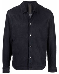 dunkelblaue Shirtjacke aus Wildleder von Giorgio Brato