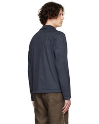 dunkelblaue Shirtjacke aus Wildleder von Herno