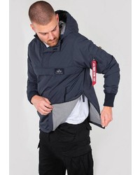 dunkelblaue Windjacke von Alpha Industries