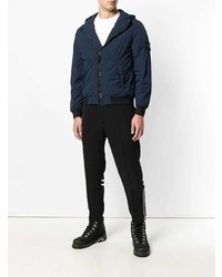 dunkelblaue Windjacke von Stone Island