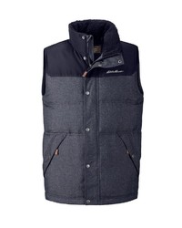 dunkelblaue Wollärmellose jacke von Eddie Bauer