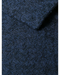 dunkelblaue Wollbluse von Xacus