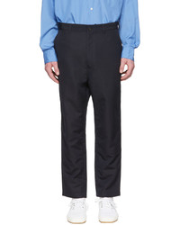 dunkelblaue Wollchinohose von Comme des Garcons Homme