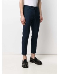 dunkelblaue Wollchinohose von Low Brand